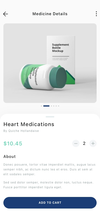 Medicine Delivery Mobile App UI Kit - Screenshot 3