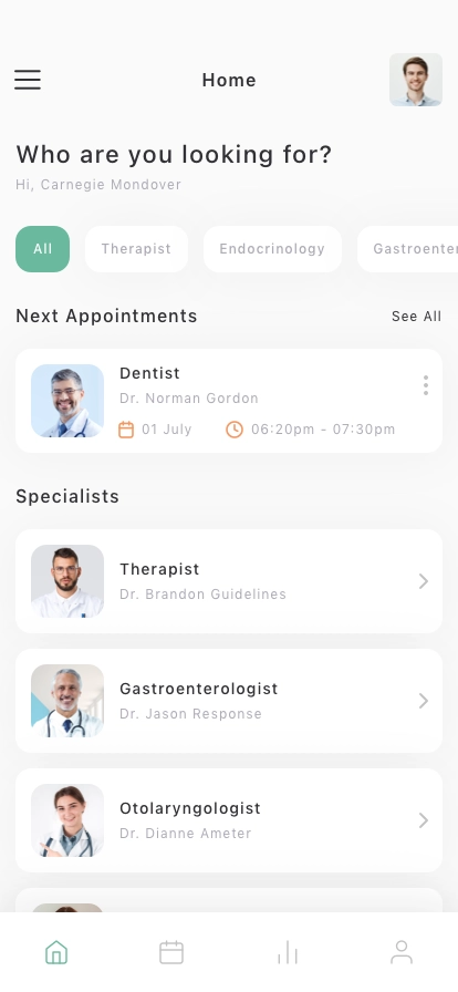 Physical Therapy Mobile App UI Kit - Screenshot 1
