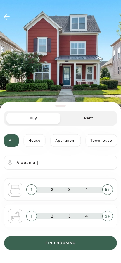 Home Finder Mobile App UI Kit - Screenshot 1