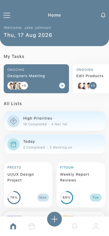 Task Manager Mobile App UI Kit - Screenshot 3