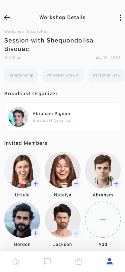 Audio & Voice Meeting Mobile App UI Kit - Screenshot 4