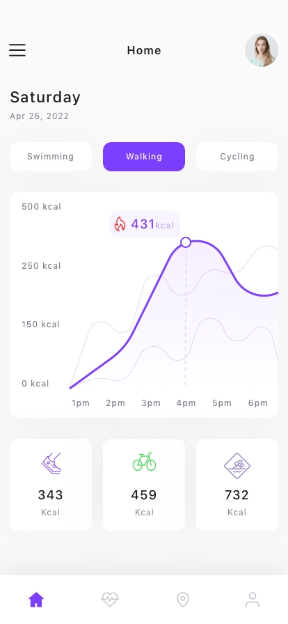 Health & Activity Tracking App UI Kit - Screenshot 2