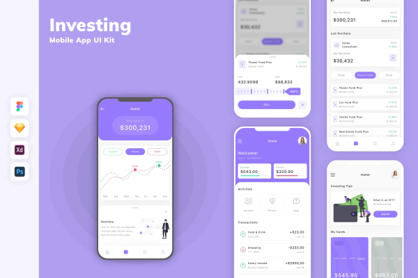 Investing Mobile App UI Kit