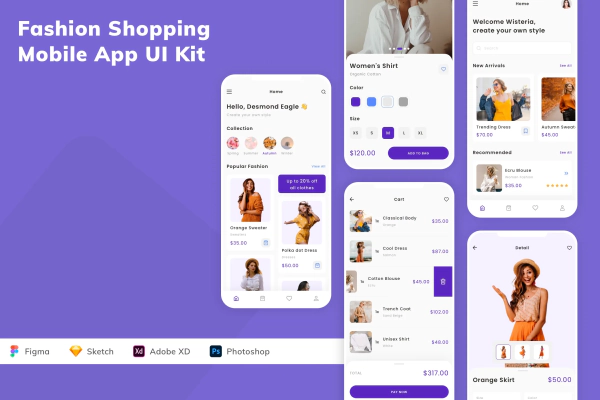Fashion Shopping Mobile App UI Kit