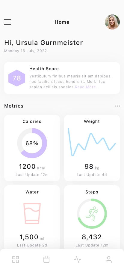 Wellness Workout Mobile App UI Kit - Screenshot 1