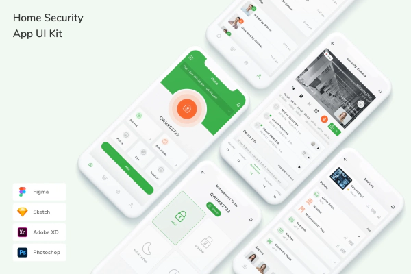 Home Security App UI Kit