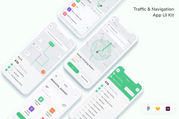 Traffic & Navigation App UI Kit
