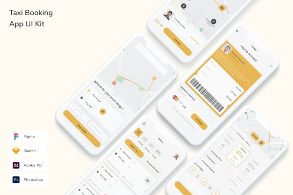 Taxi Booking App UI Kit
