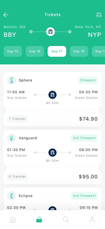 Train Ticket Mobile App UI Kit - Screenshot 3