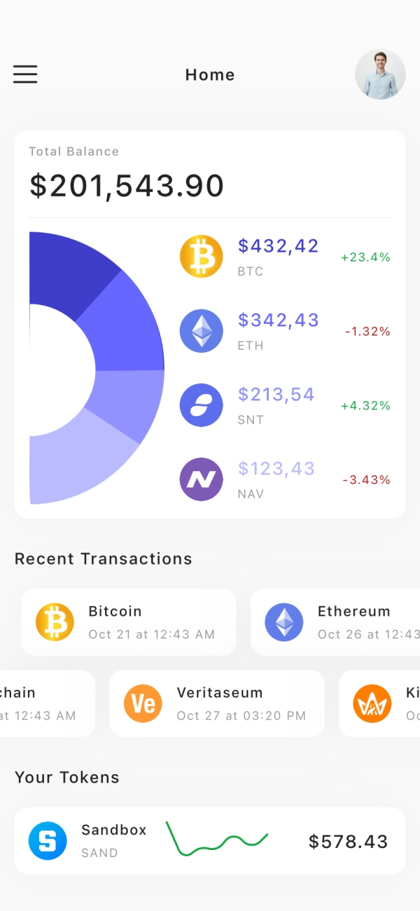 Defi Wallet Mobile App UI Kit - Screenshot 1