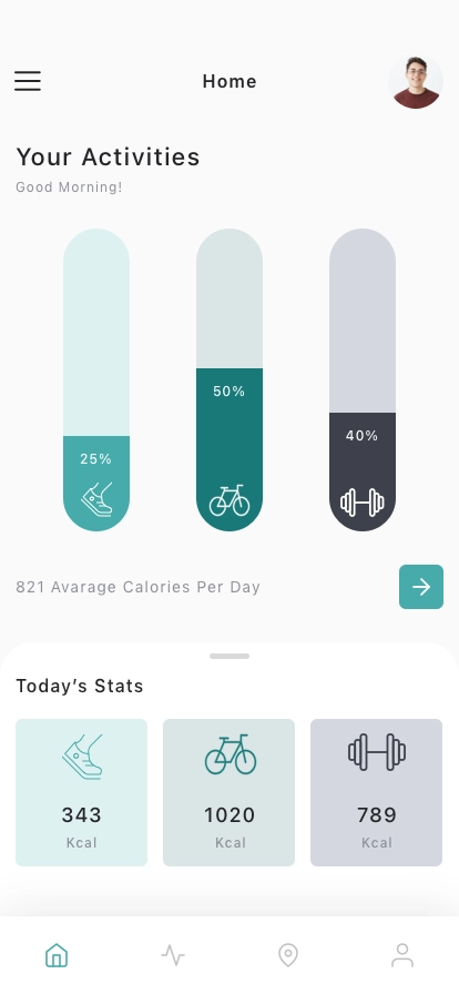 Health Tracker Mobile App UI Kit - Screenshot 3