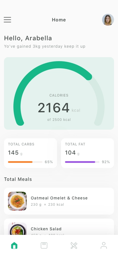 Calorie Counter Mobile App UI Kit - Screenshot 2