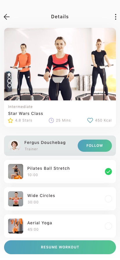 Workout & Fitness Mobile App UI Kit - Screenshot 2