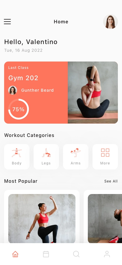 Workout & Fitness Mobile App UI Kit - Screenshot 1