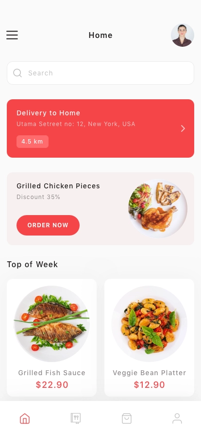 Food Delivery App UI Kit - Screenshot 1