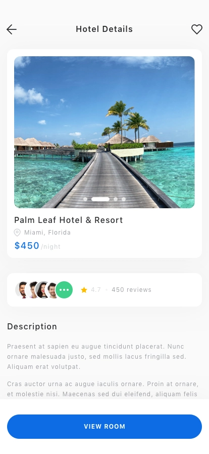 Hotel Booking Mobile App UI Kit - Screenshot 4