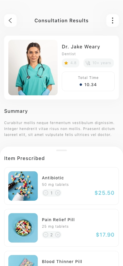 Online Doctor Consultation Mobile App UI Kit - Screenshot 3