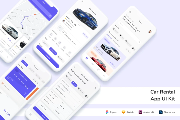 Car Rental App UI Kit