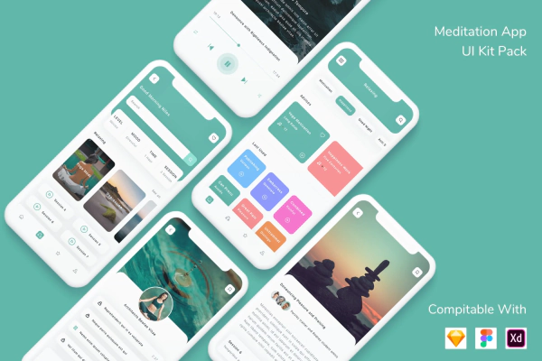 Meditation App UI Kit Pack