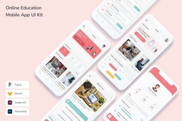 Online Education Mobile App UI Kit