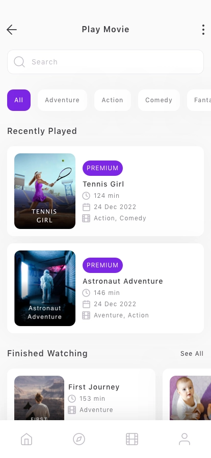 Movie Streaming Mobile App UI Kit - Screenshot 3
