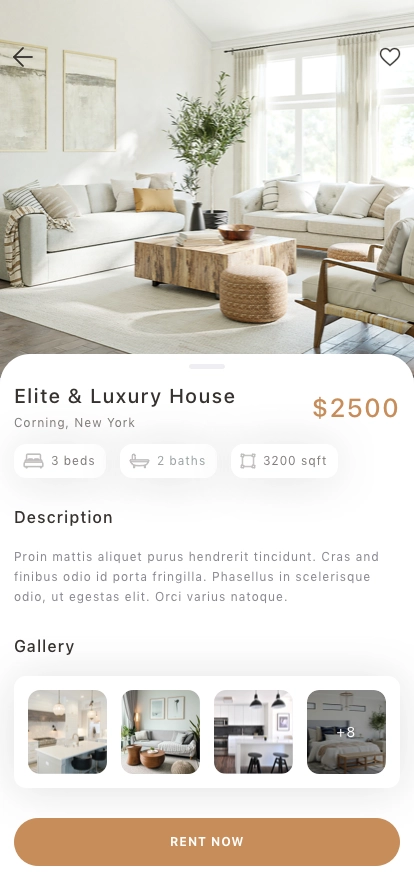 Home Rent Mobile App UI Kit - Screenshot 5
