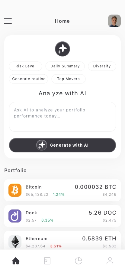 AI Cryptocurrency Mobile App UI Kit - Screenshot 1