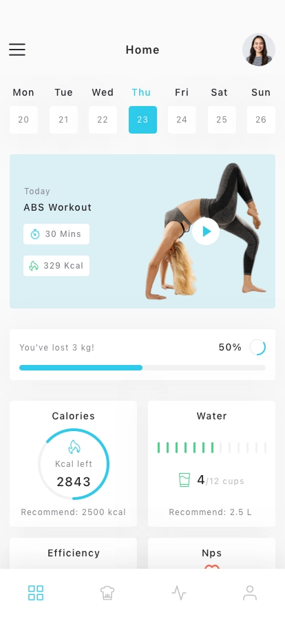 Workout & Health Mobile App UI Kit - Screenshot 1