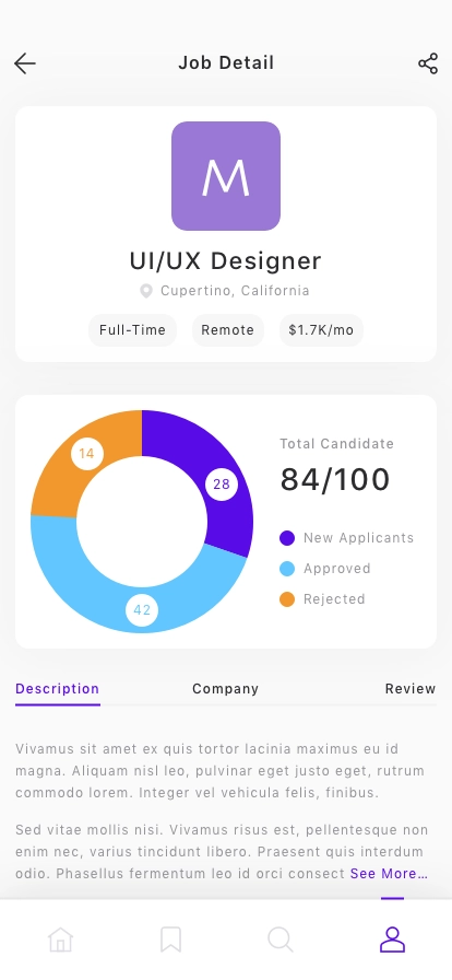 Job Finding Mobile App UI Kit - Screenshot 5