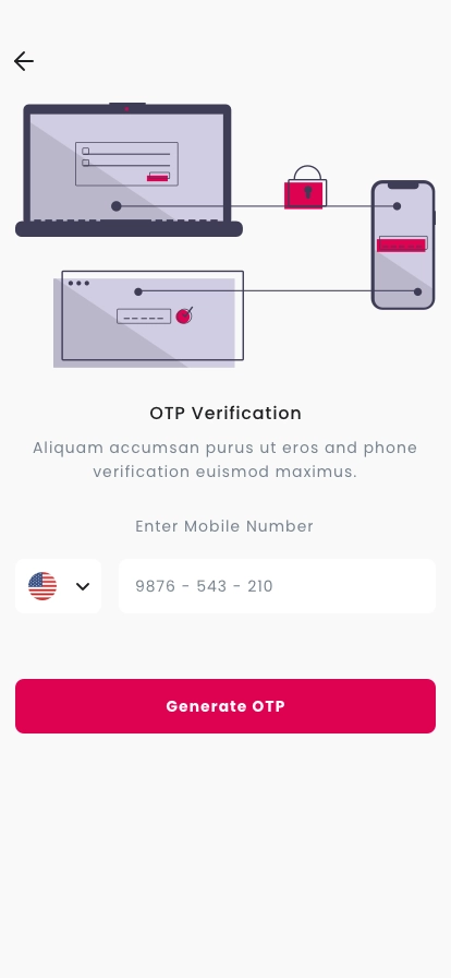 Two Factor Authentication & Phone Verification App UI Kit - Screenshot 1
