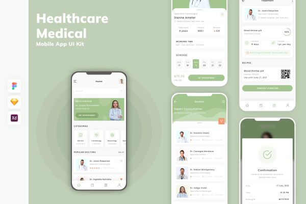 Healthcare & Medical Mobile App UI Kit