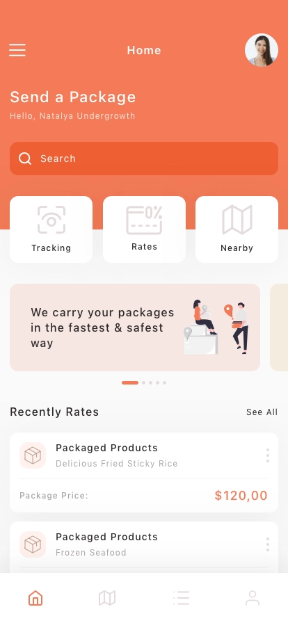 Parcel Delivery Mobile App UI Kit - Screenshot 1