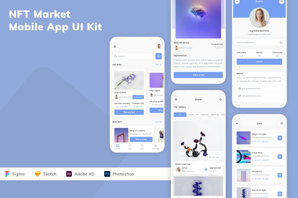 NFT Market Mobile App UI Kit