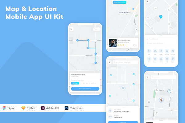 Map & Location Mobile App UI Kit