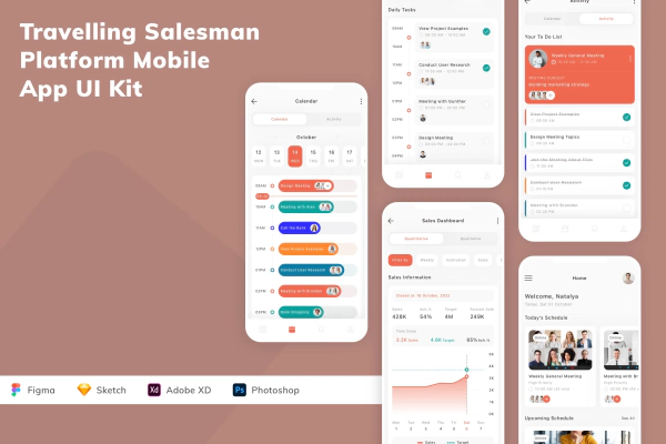 Travelling Salesman Platform Mobile App UI Kit