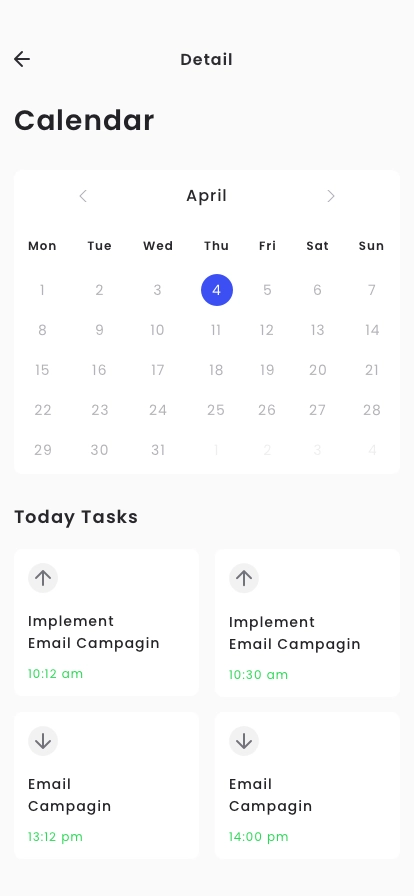 Work & Task Planner App UI Kit - Screenshot 2