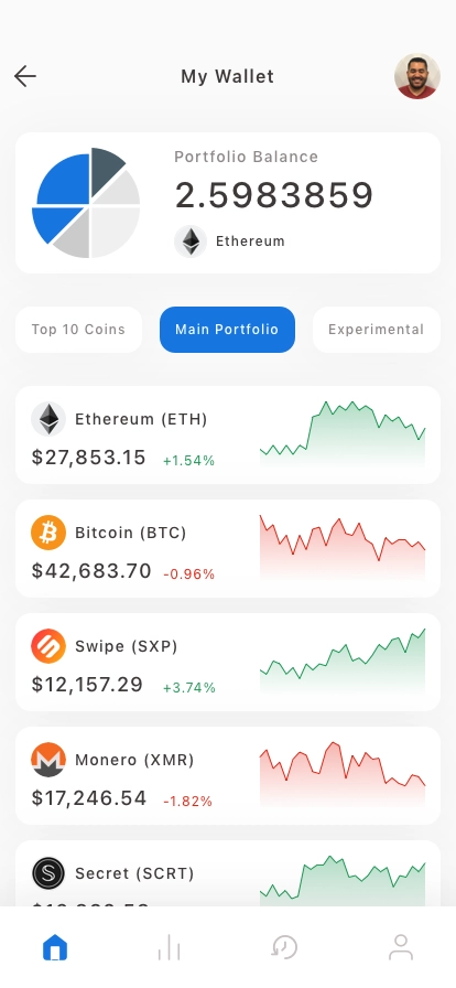 Blockchain Wallet Mobile App UI Kit - Screenshot 1