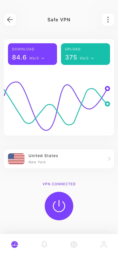 VPN Concept Mobile App UI Kit - Screenshot 1