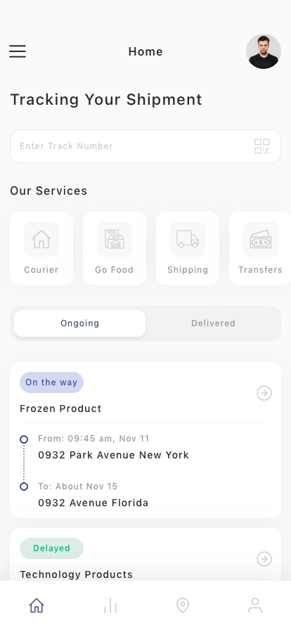 Shipment Tracker Mobile App UI Kit - Screenshot 3