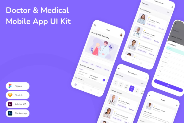 Doctor & Medical Mobile App UI Kit