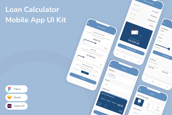 Loan Calculator Mobile App UI Kit