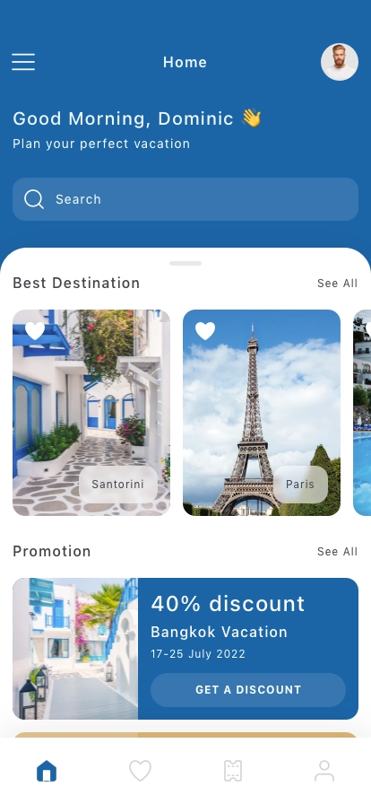 Travel Mobile App UI Kit - Screenshot 1