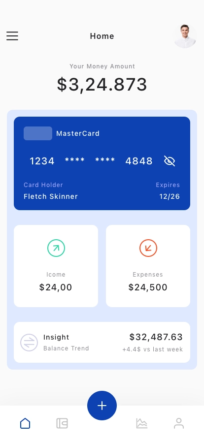Money Management Mobile App UI Kit - Screenshot 1
