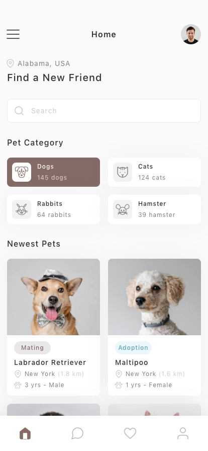 Pet Adoption Mobile App UI Kit - Screenshot 3