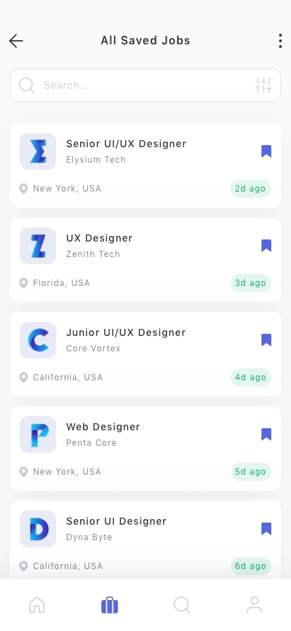 Job Finder Mobile App UI Kit - Screenshot 3