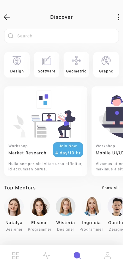 E-Learning Mobile App UI Kit - Screenshot 2