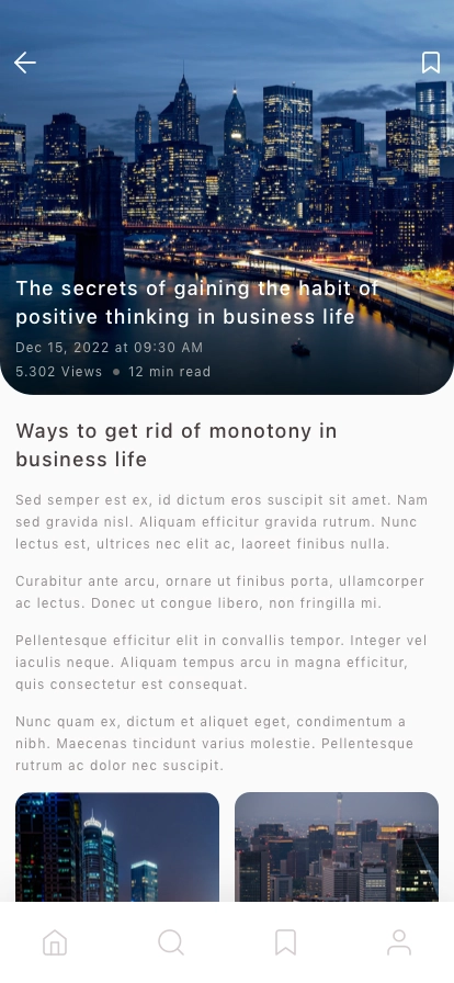 Blog & Online Newspaper Mobile App UI Kit - Screenshot 3