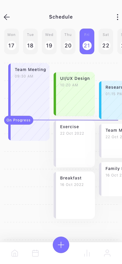 Productivity Tracker Mobile App UI Kit - Screenshot 4