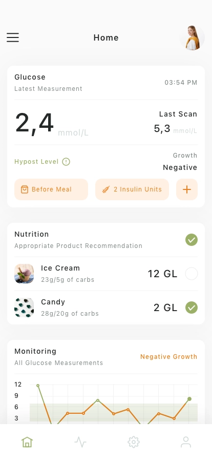 Diabetes Tracker Mobile App UI Kit - Screenshot 1