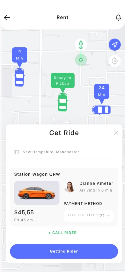 Ride Share Mobile App UI Kit - Screenshot 2